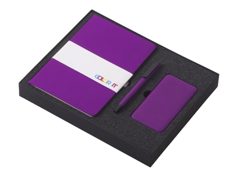 Подарочный набор COLOR IT c блокнотом, ручкой и повербанком, 5000 mAh
