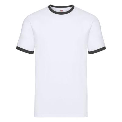 Футболка "Ringer T", белый с черным_S, 100% х/б, 160 г/м2