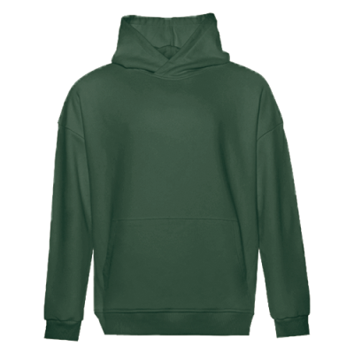 Худи унисекс STAN оверсайз футер без начёса 350, 66, Т-зелёный (130)