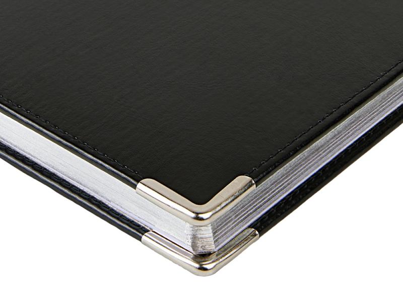 Ежедневник недатированный А5 Sidney Nebraska с серебряным срезом и уголками