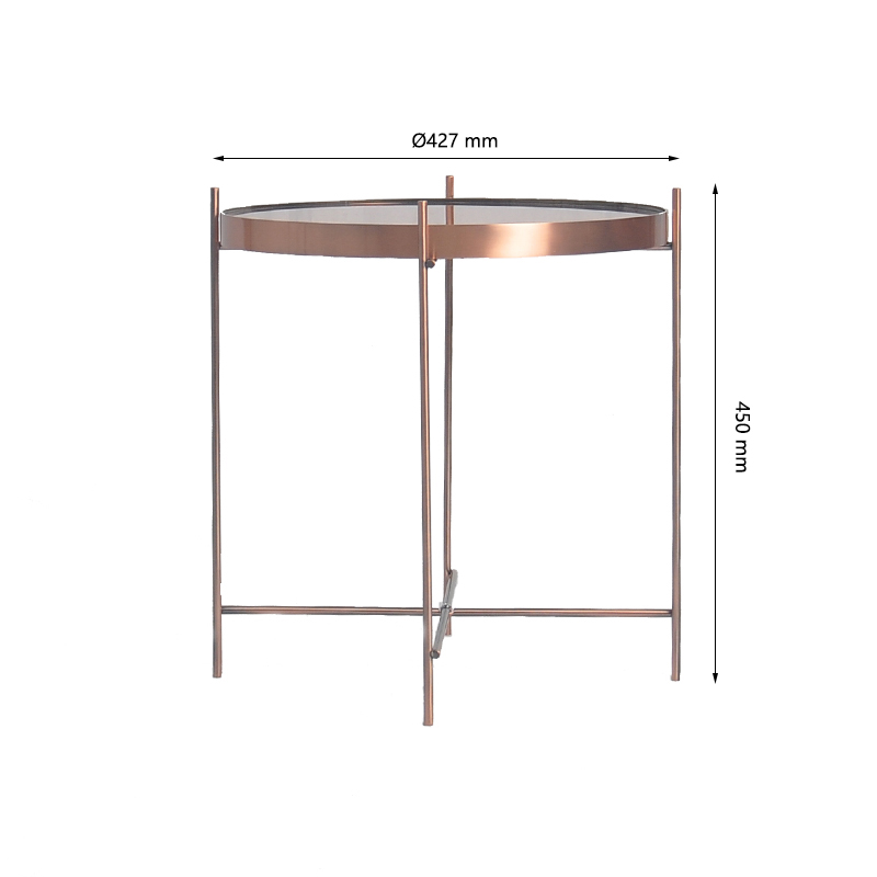 Столик josen, D43 см, медный