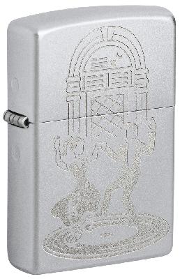 Зажигалка ZIPPO Vintage Dance с покрытием Satin Chrome, латунь, 38x13x57 мм