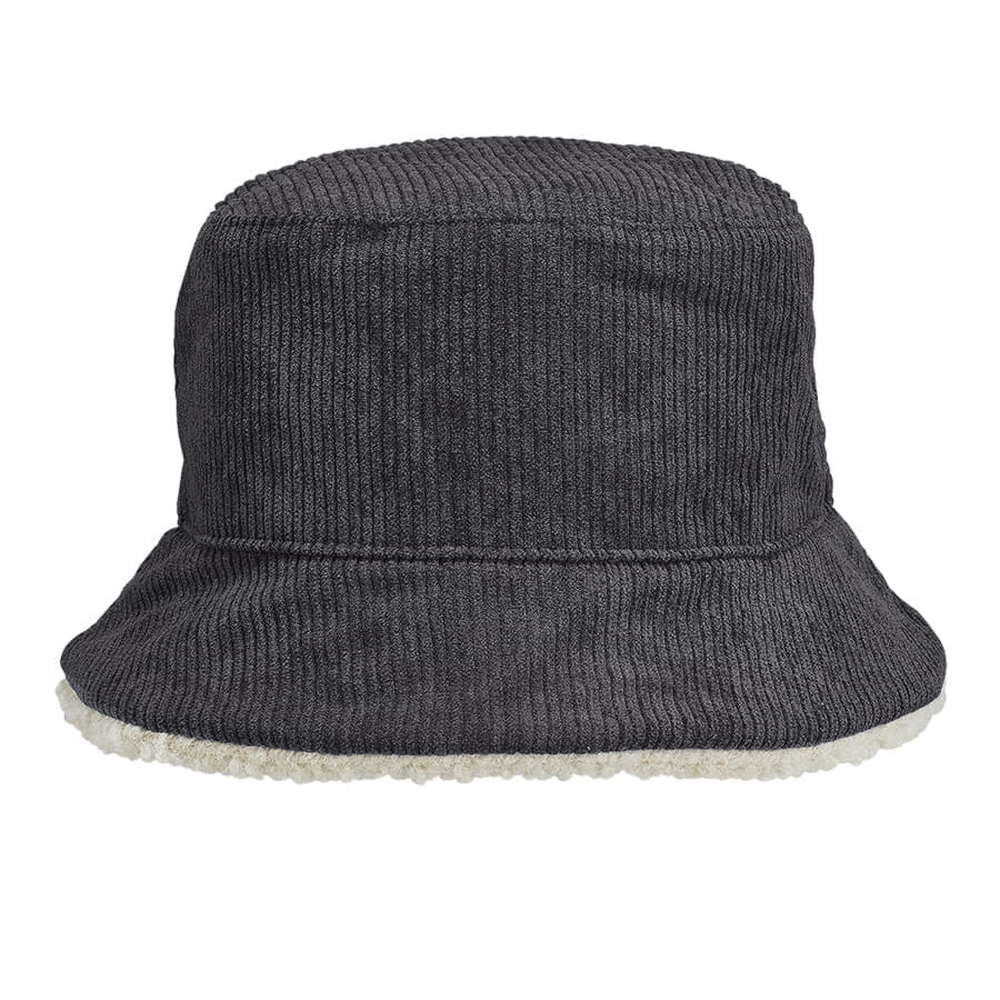 Панама женская BUCKET 2IN1, т.сер./бежевый ,S/M,100% полиэстер, подкл шерпа 100% полиэстер, 420 г/м2