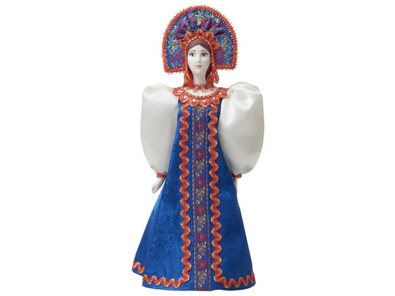 Подарочный набор: кукла фарфоровая, чай Малина с мятой