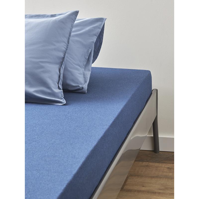 Простыня на резинке из хлопкового трикотажа  из коллекции essential, 180х200х30 см