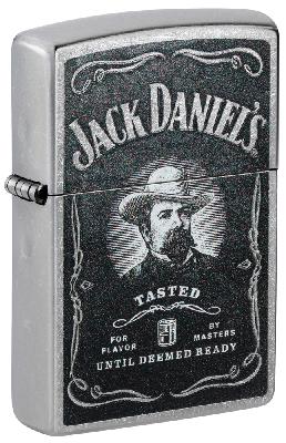 Зажигалка ZIPPO Jack Daniels® с покрытием Street Chrome, латунь, 38x13x57 мм