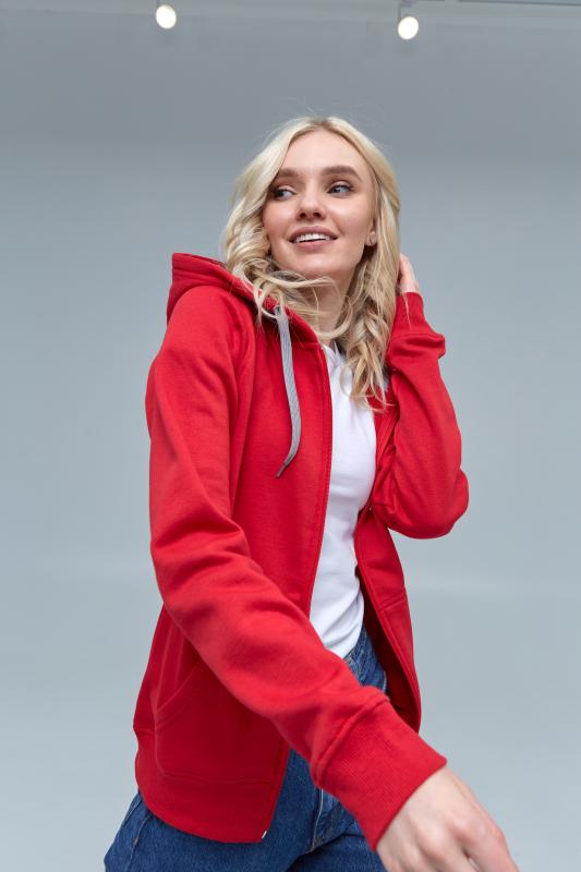 Толстовка женская STAN с капюшоном на молнии футер с начёсом 280