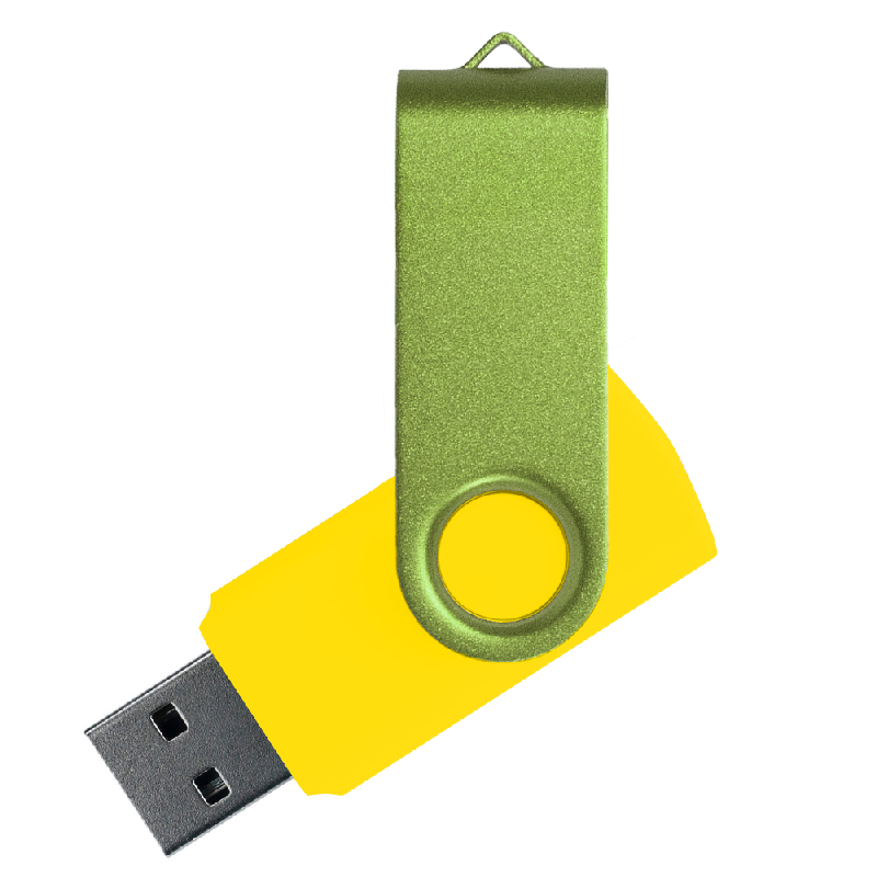 Флеш накопитель USB 2.0 Twister Сolor Mix 16GB, пластик Софт Тачметалл
