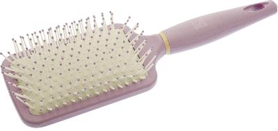 Щетка Dewal Beauty серия "Черничное мороженое "массажная, на подушке, с нейлонштифтом прямоугольная