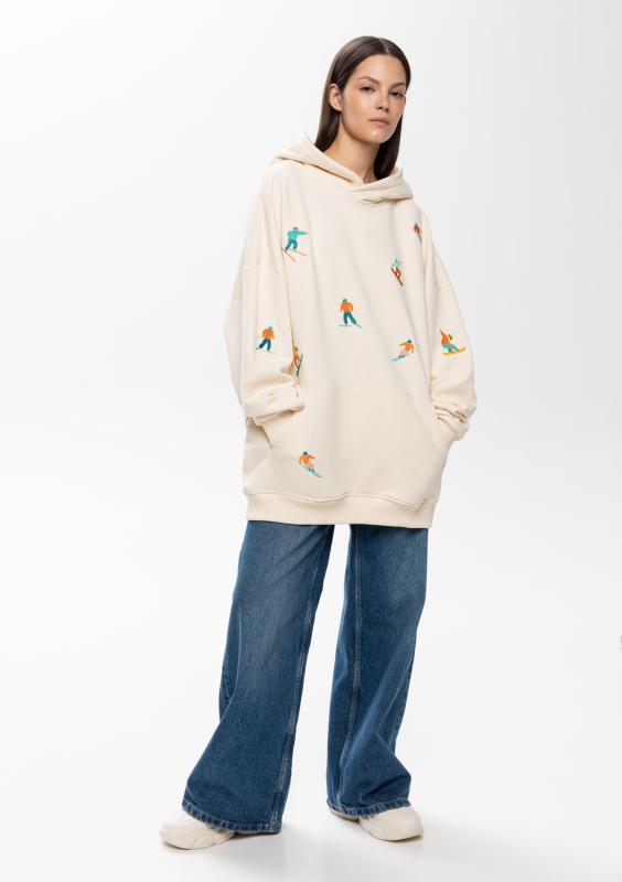 Худи унисекс STAN оверсайз футер без начёса 350