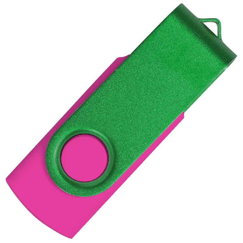 Флеш накопитель USB 2.0 Twister Сolor Mix 16GB, пластик Софт Тачметалл
