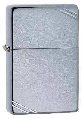 Зажигалка ZIPPO Vintage с покрытием Street Chrome™, латунь, овая, 38x13x57 мм
