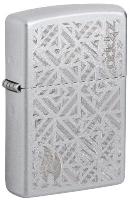 Зажигалка ZIPPO Mosaic с покрытием Satin Chrome, латунь, овая, 38x13x57 мм