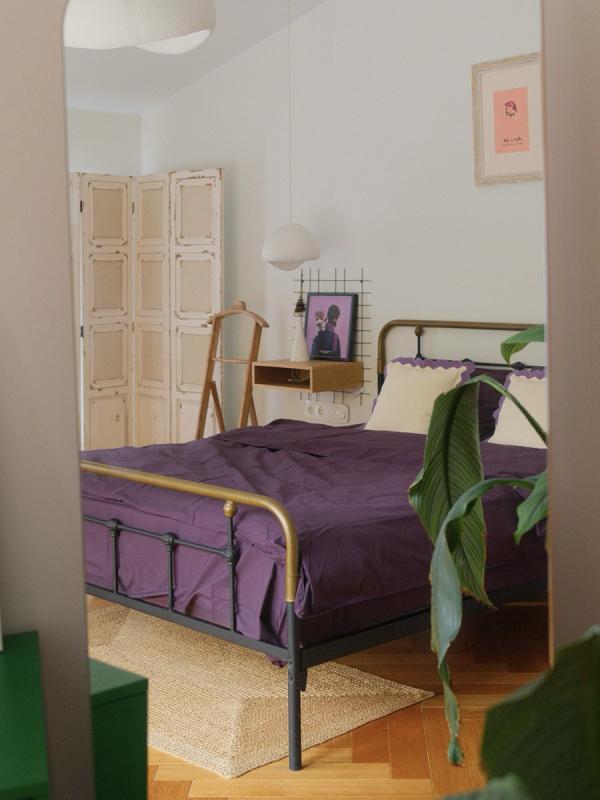 Комплект постельного белья из стираного перкаля ового цвета из коллекции essential, 200х220 см