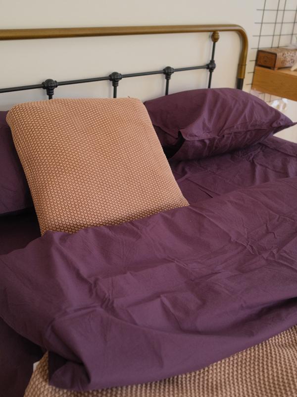 Подушка декоративная из стираного хлопка цвета мокко из коллекции essential, 45х45 см