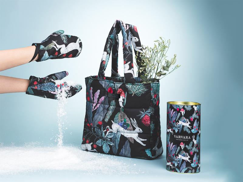 Сумка стеганая Зайцы