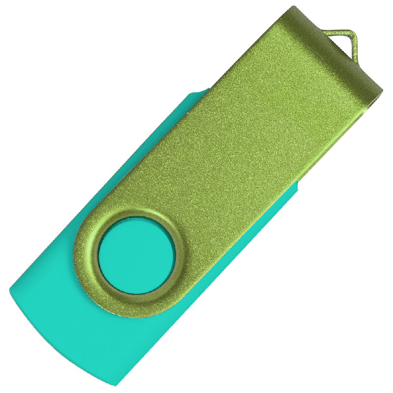 Флеш накопитель USB 2.0 Twister Сolor Mix 16GB, пластик Софт Тачметалл