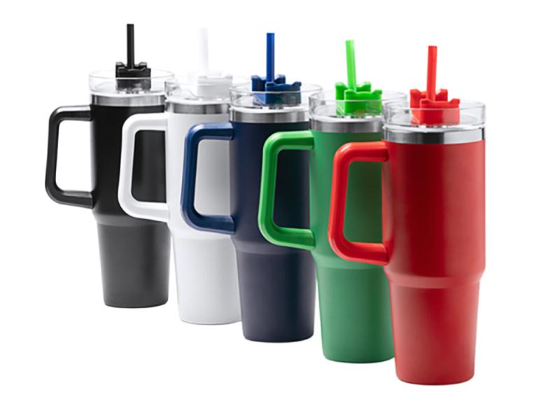 Термокружка Крэнстон с трубочкой и поворотной крышкой, 850 мл