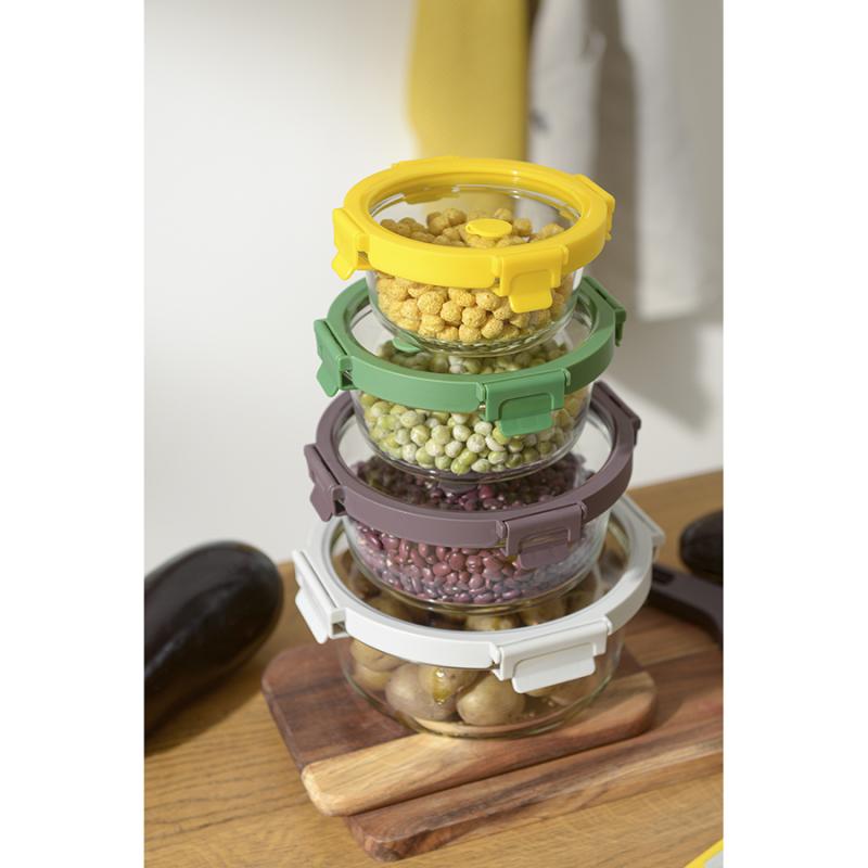 Контейнер для запекания и хранения круглый click glass, 1,3 л