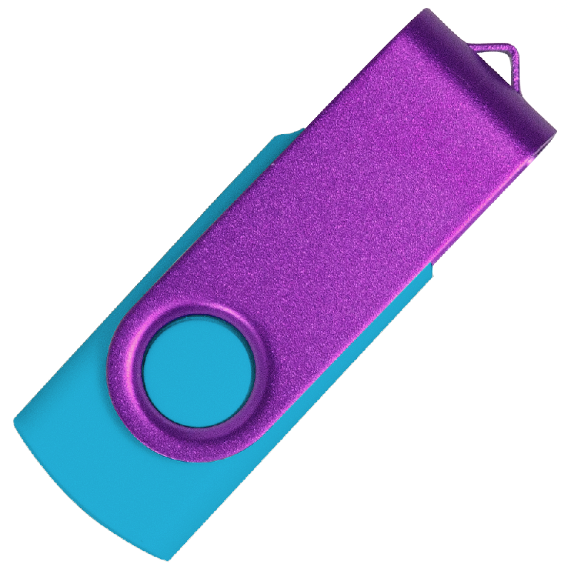 Флеш накопитель USB 2.0 Twister Сolor Mix 16GB, пластик Софт Тачметалл