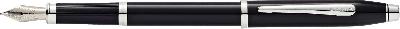 Перьевая ручка Cross Century II Black lacquer,   с отделкой родием, перо F