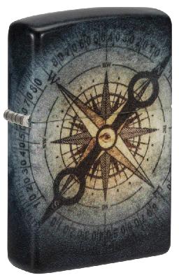Зажигалка ZIPPO Compass Ghost с покрытием Glow In The Dark Green, латунь, 38x13x57 мм