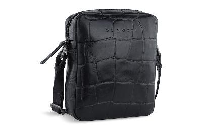 Сумка наплечная мужская BUGATTI Nevio, воловья кожахлопок, 17,5х5,5х19,5 см, 2 л