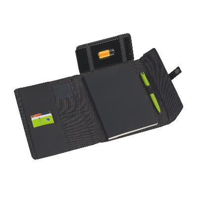 Папка А5 с беспроводным зарядным устройством 4000 mAh и блокнотом softtouch