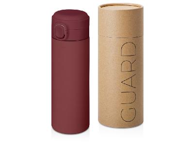 Вакуумная термокружка c кнопкой Guard, soft-touch, 400 мл