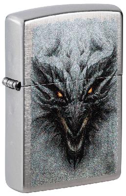 Зажигалка ZIPPO Dragon Design с покрытием Linen Weave, латунь, 38x13x57 мм