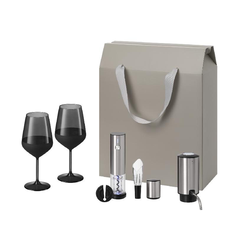 Подарочный набор Black Edition, Vintaro, Dante (2 бокала + набор для вина + аэратор)