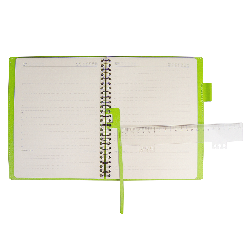 Ежедневник Flexy Verde Sivilia B5 на пружине, недатированный, в гибкой обложке