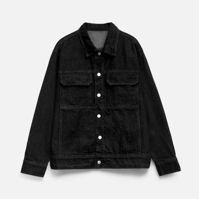 Куртка джинсовая O2, черная, размер 3XL/4XL