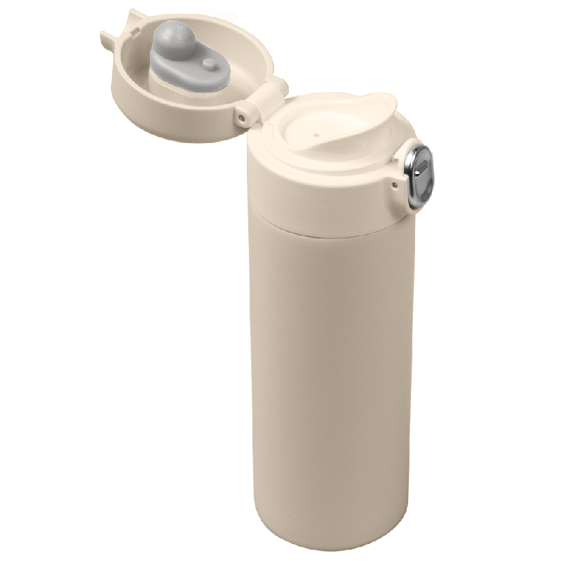 Термобутылка (термос) Kyoto вакуумная, стальная, 440 мл, матовая, кремовая