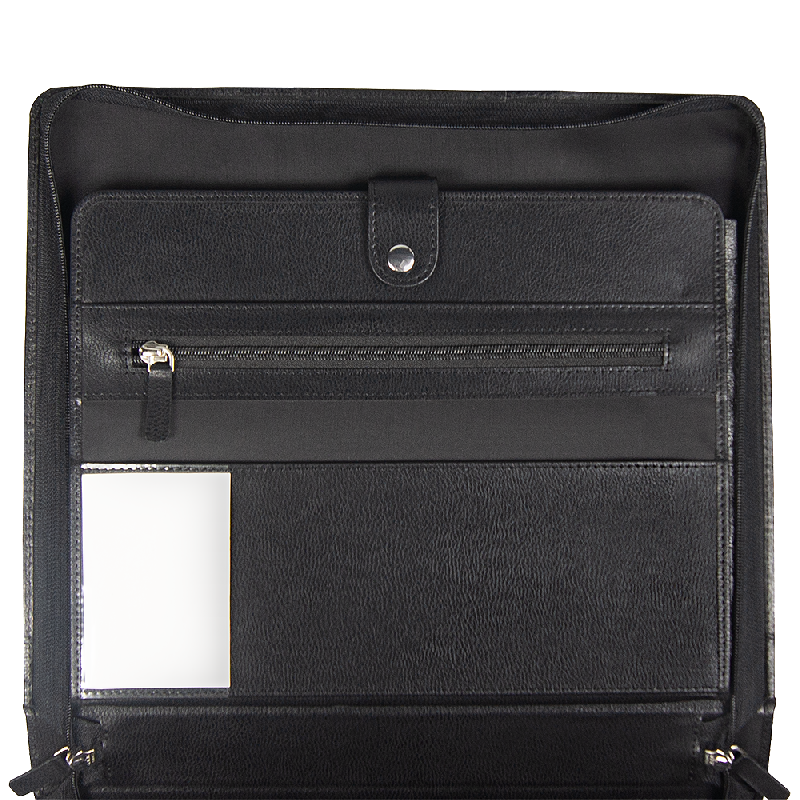 Папка для документов из натуральной кожи Parlament leather размер А4+ с зажимом для бумаг