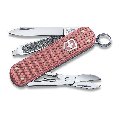 Ножбрелок VICTORINOX Classic SD Precious Alox "Gentle Rose", 58 мм, 5 функций