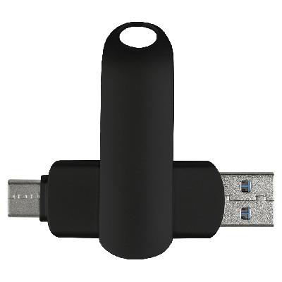 Флеш накопитель  USB 3.0 + TYPE C Cupertino, металл, 32 GB