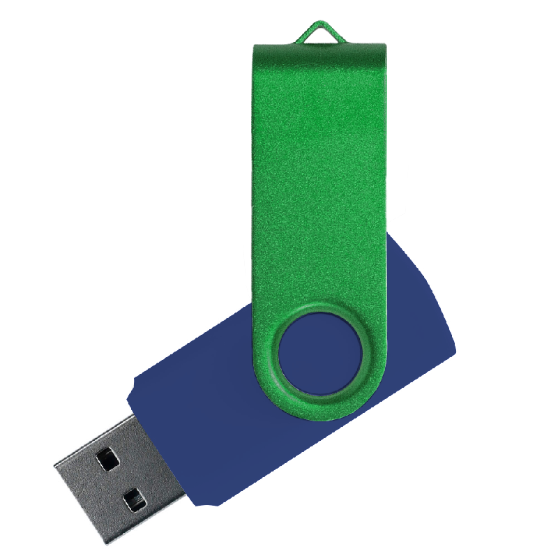 Флеш накопитель USB 2.0 Twister Сolor Mix 16GB, пластик Софт Тачметалл