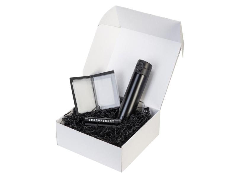 Подарочный набор Premier с термокружкой, парковочной визиткой и обложкой для документов