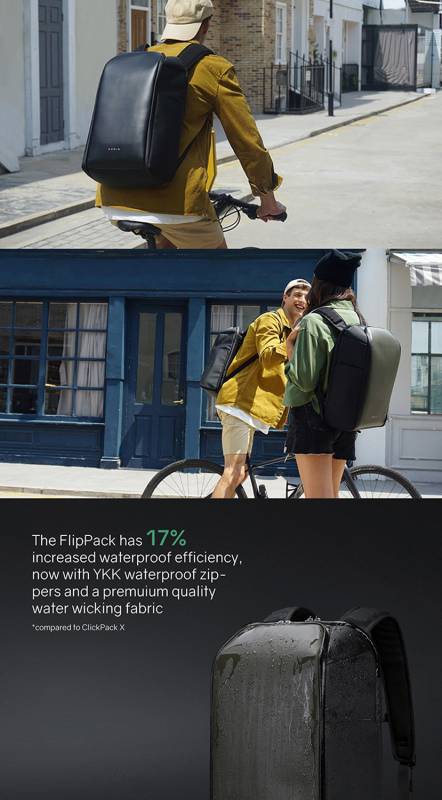 Рюкзак KORIN FlipPack 47х30х17 см, зеленый/черный