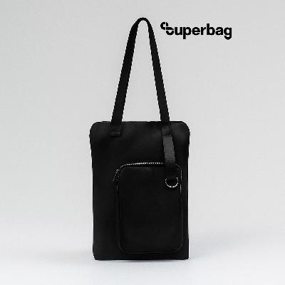 Шоппер Superbag Pocket, с внутренним креплением-карабин и чехлом для мелочей