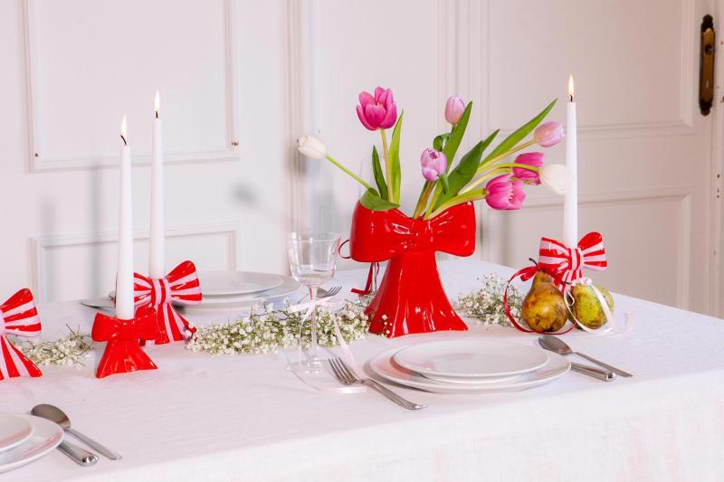 Подсвечник bow, 11х12х5 см, красно