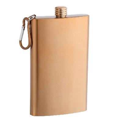 Фляга SQuire 0,27 л, с карабином, медная