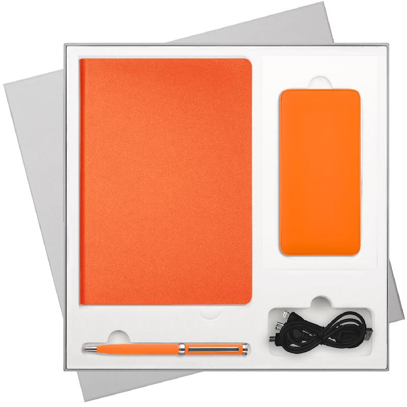 Подарочная коробка без ложемента для ежедневника, ручки и аккумулятора,  (под съемные ложементы)