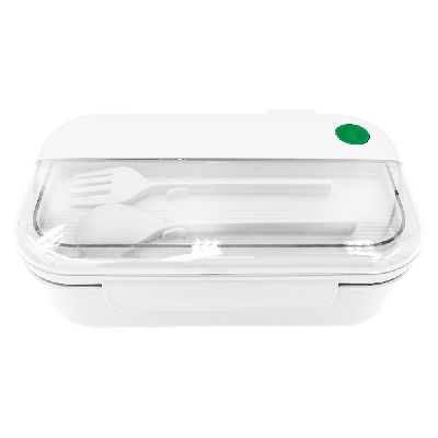 Герметичный контейнер для еды (ланч бокс) BON VOYAGE, пластиковый,  с зеленым элементом, 1100 мл.