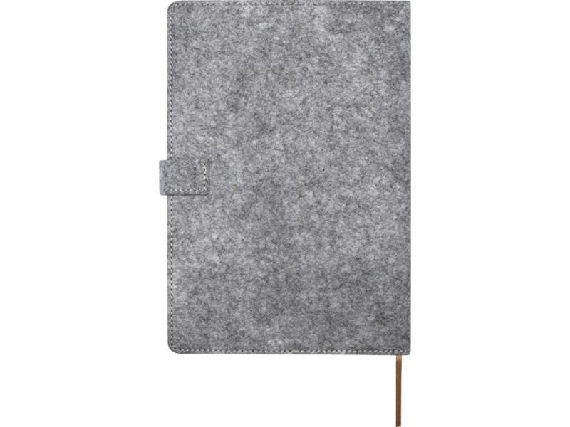 Блокнот A5 Viviana из переработанного фетра и пробкового дуба