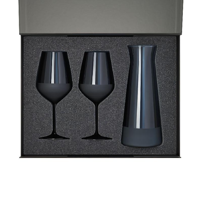 Подарочный набор декантер + 2 бокала для вина Sapphire в черной коробке