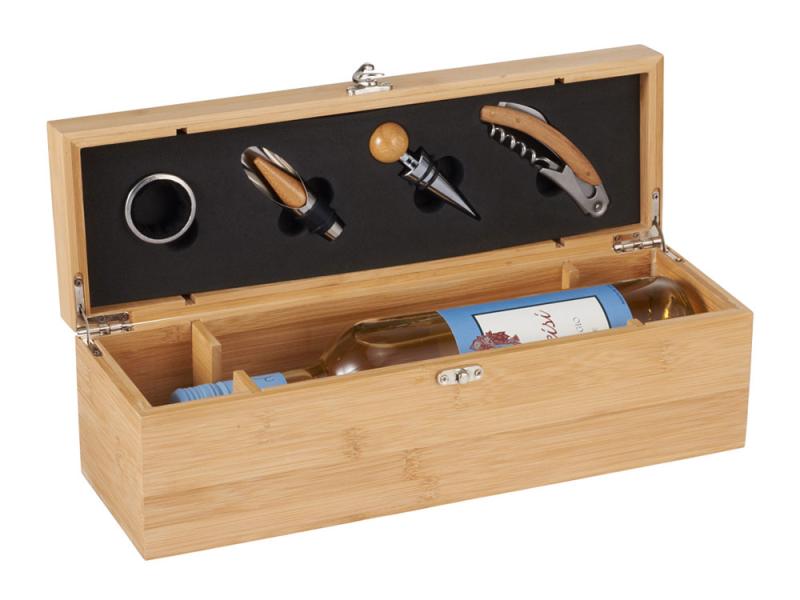 Набор для вина в бамбуковом кейсе Anniversary