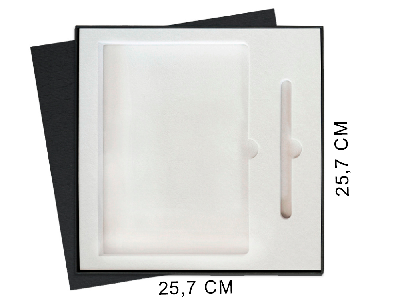 Коробка подарочная Solution Superior Alfa Fabrique, под ежедневник и ручку, 25,7x25,7x2,8 см,  ложемент