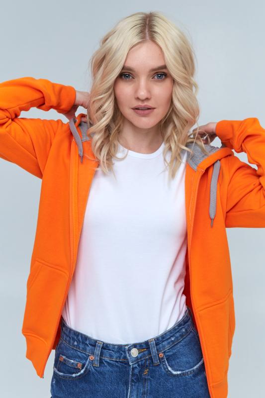 Толстовка женская STAN с капюшоном на молнии футер с начёсом 280